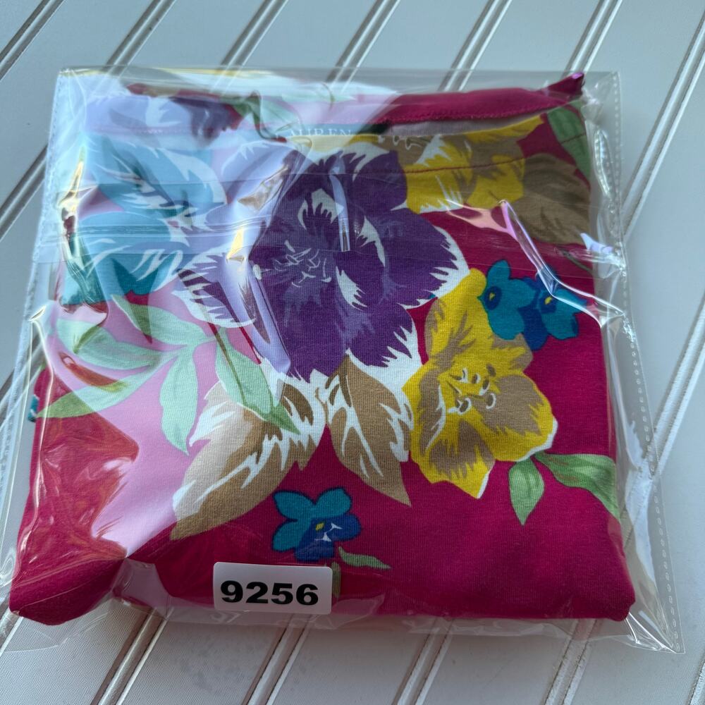 Lauren Ralph Lauren size 1X Fuscia Floral T-Shirt - Picture 9 of 10
